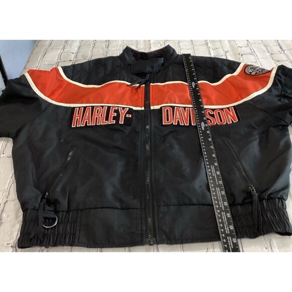 Harley-Davidson Jacket Unisex Size XL Black Vintage Note 2 Small Holes - Picture 9 of 10